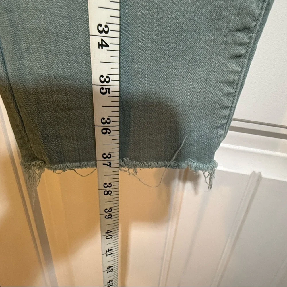 Universal Thread High Rise Skinny Jeans Light Green Raw Hem Women’s 14/32R - Picture 4 of 8